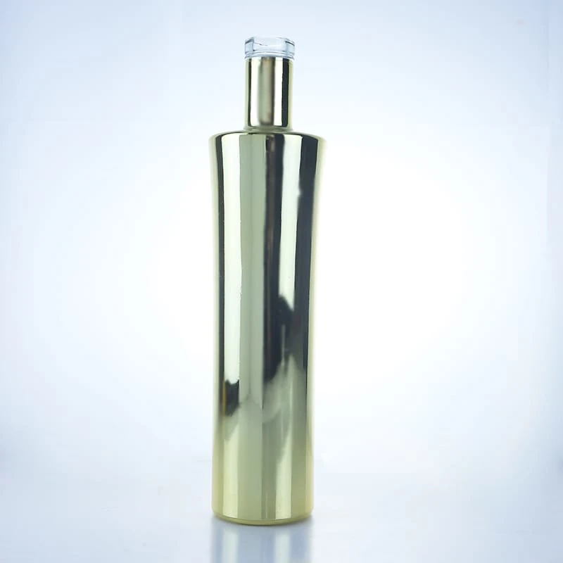 076-High-grade plated 700ml cylindrical rum bottle exclusive to aristocrats