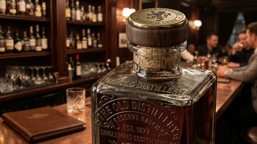 vintage whiskey bottles