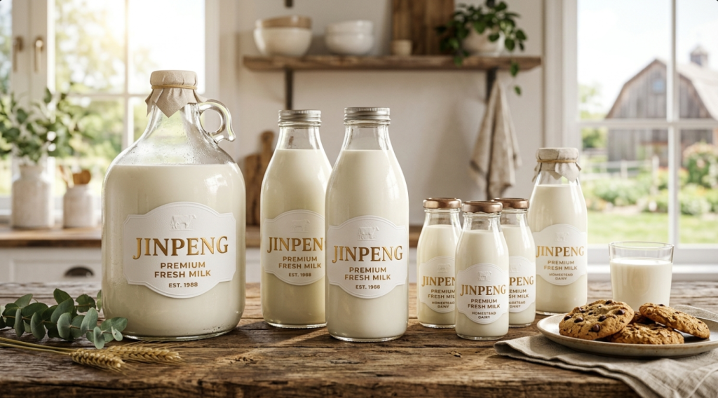 glass milk bottle