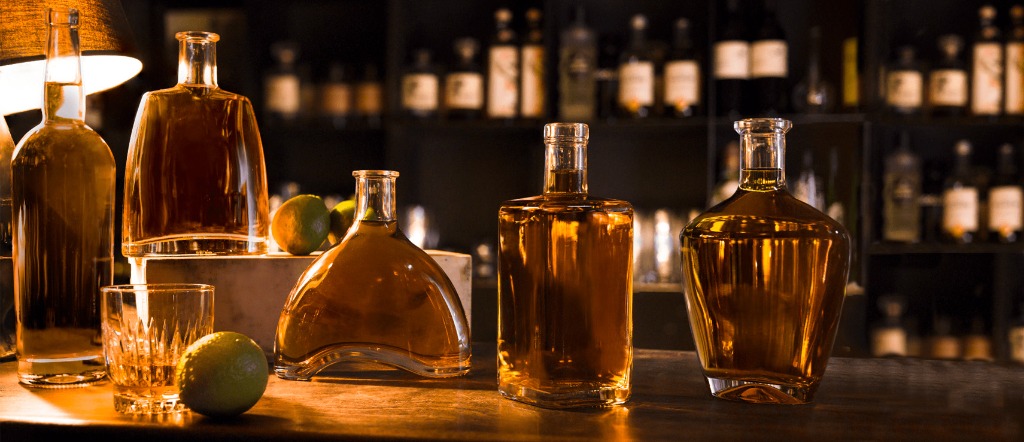 Branded custom whiskey glasses and premium glassware samples for spirits brands.