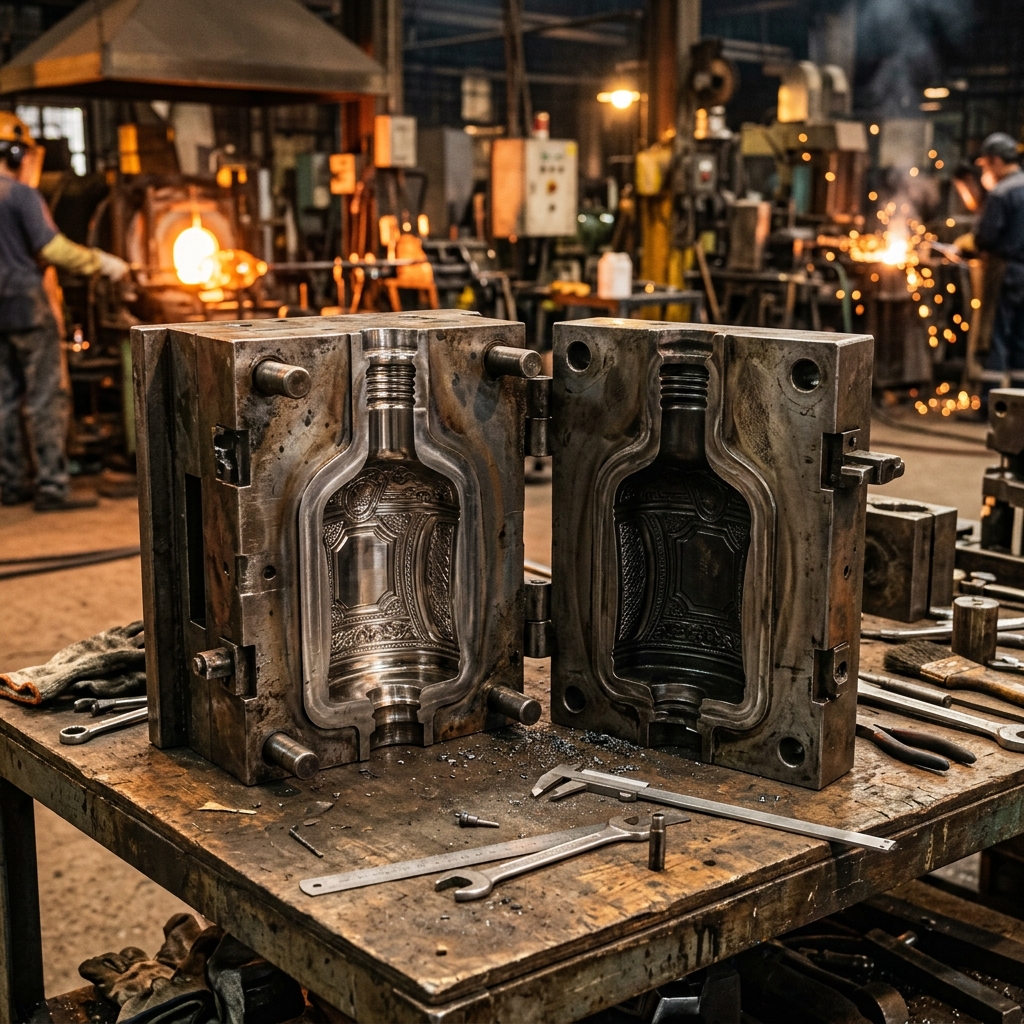 Custom OEM glass bottle mold manufacturing factory for spirits