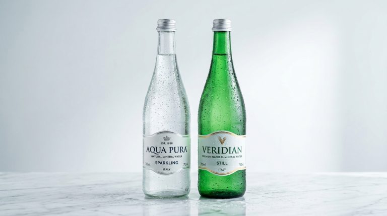 glass bottled water